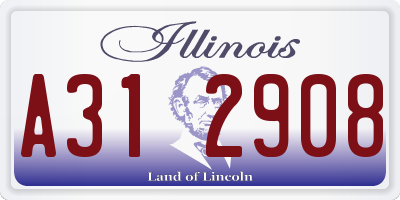 IL license plate A312908