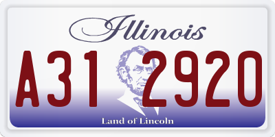 IL license plate A312920