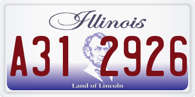 IL license plate A312926