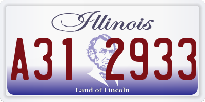 IL license plate A312933