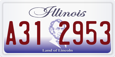 IL license plate A312953