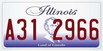 IL license plate A312966