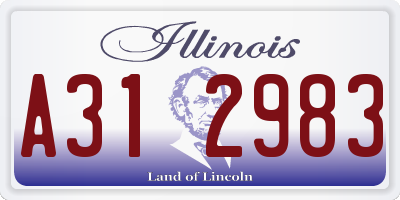 IL license plate A312983