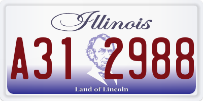 IL license plate A312988