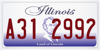 IL license plate A312992