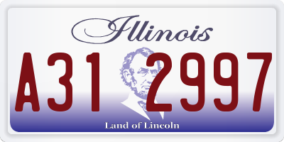 IL license plate A312997