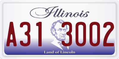 IL license plate A313002