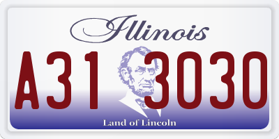 IL license plate A313030