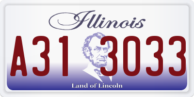 IL license plate A313033