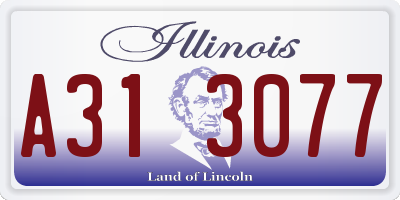 IL license plate A313077