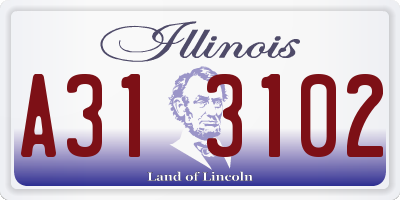 IL license plate A313102