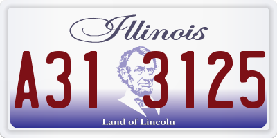 IL license plate A313125