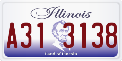 IL license plate A313138