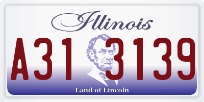 IL license plate A313139