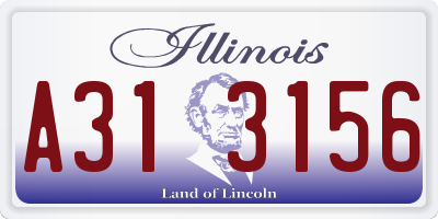 IL license plate A313156