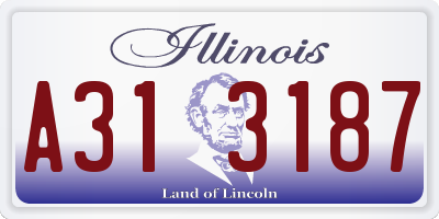 IL license plate A313187