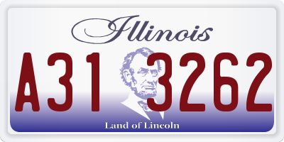 IL license plate A313262