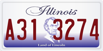 IL license plate A313274