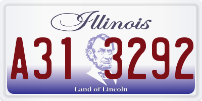 IL license plate A313292