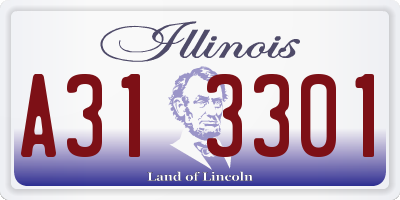 IL license plate A313301