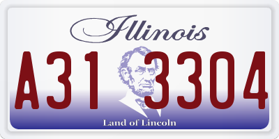 IL license plate A313304