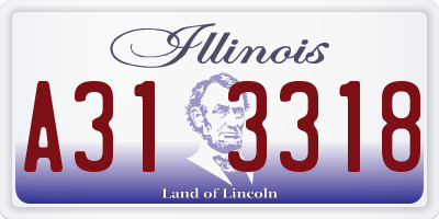 IL license plate A313318