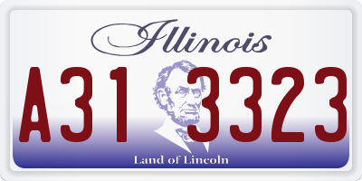 IL license plate A313323