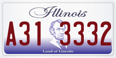 IL license plate A313332