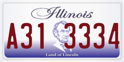IL license plate A313334