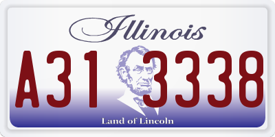 IL license plate A313338