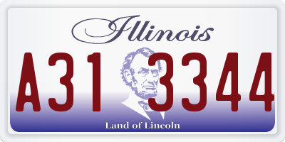 IL license plate A313344