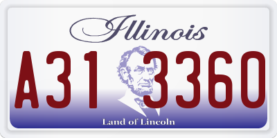IL license plate A313360