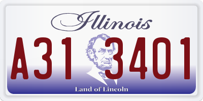 IL license plate A313401