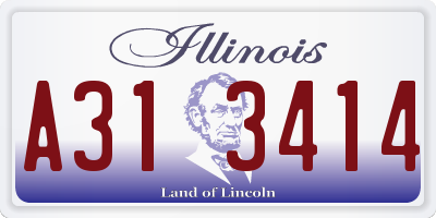 IL license plate A313414