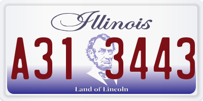 IL license plate A313443