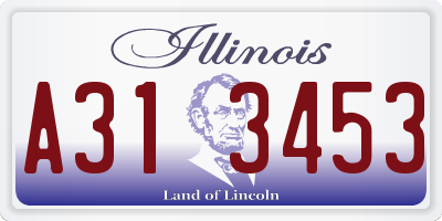 IL license plate A313453