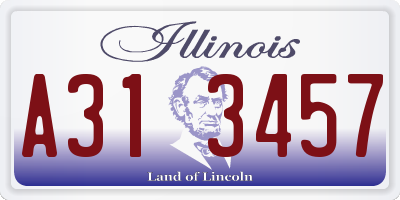 IL license plate A313457