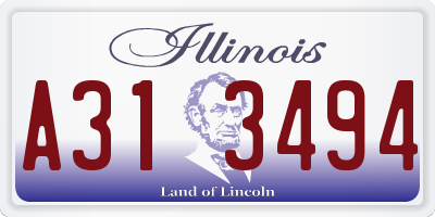 IL license plate A313494