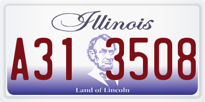 IL license plate A313508