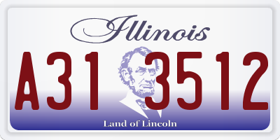 IL license plate A313512