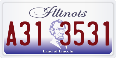 IL license plate A313531