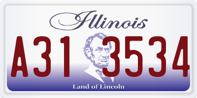 IL license plate A313534