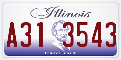 IL license plate A313543