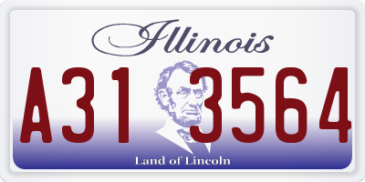 IL license plate A313564