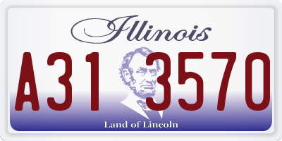IL license plate A313570