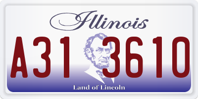 IL license plate A313610