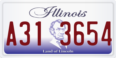 IL license plate A313654
