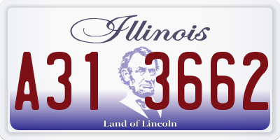 IL license plate A313662