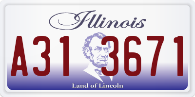 IL license plate A313671