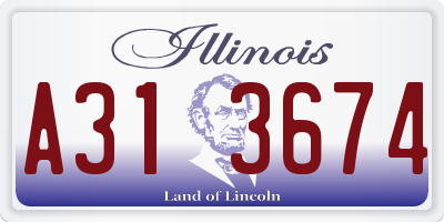 IL license plate A313674